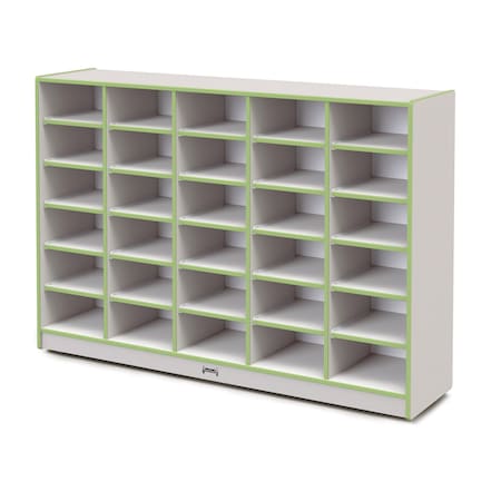 Jonti-Craft Rainbow Accents 30 Tub Mobile Storage, without Tubs, Key Lime Green 4030JCWW130